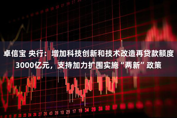 卓信宝 央行：增加科技创新和技术改造再贷款额度3000亿元，支持加力扩围实施“两新”政策