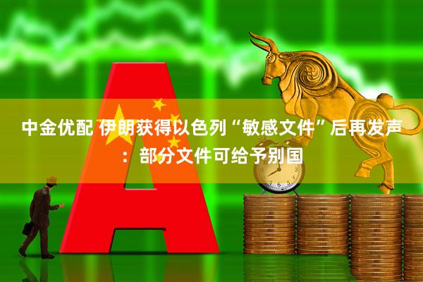 中金优配 伊朗获得以色列“敏感文件”后再发声：部分文件可给予别国