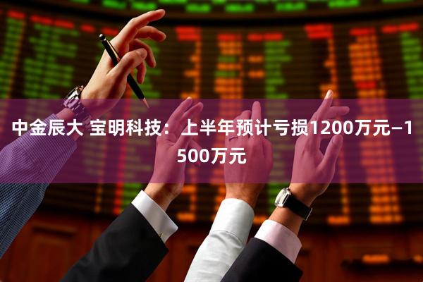 中金辰大 宝明科技：上半年预计亏损1200万元—1500万元