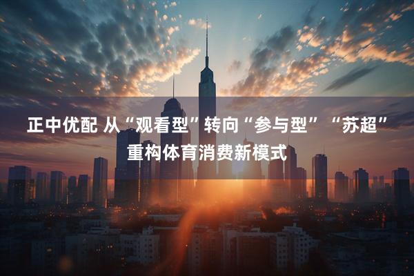 正中优配 从“观看型”转向“参与型” “苏超”重构体育消费新模式