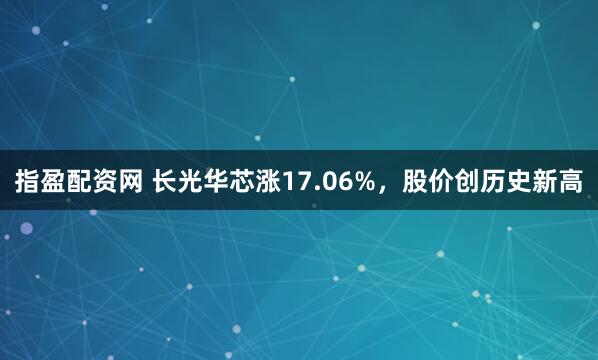 指盈配资网 长光华芯涨17.06%，股价创历史新高